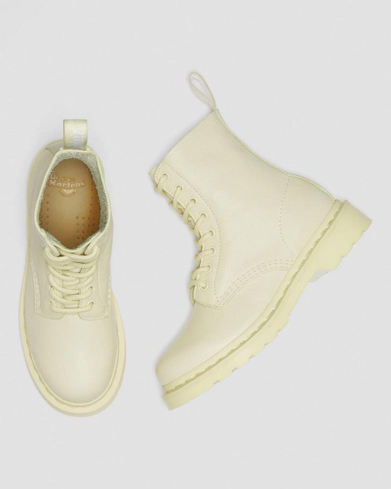 Dr Martens 1460 Pascal Mono Snørestøvletter Dame Pisket Krem | Norge 588VRW